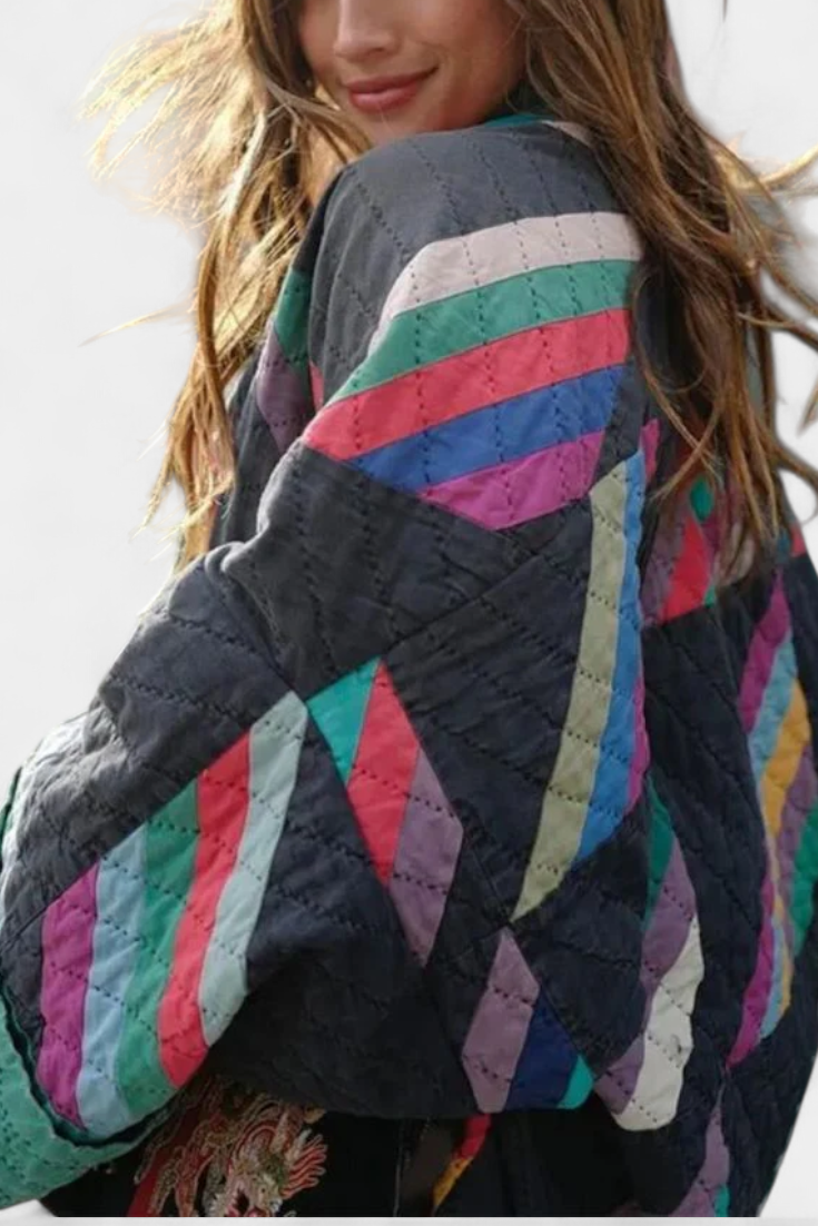 Maika Chaqueta Vintage de Corte Relajado