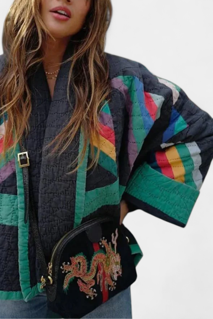 Maika Chaqueta Vintage de Corte Relajado