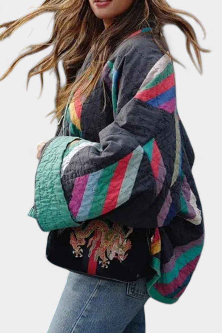 Maika Chaqueta Vintage de Corte Relajado