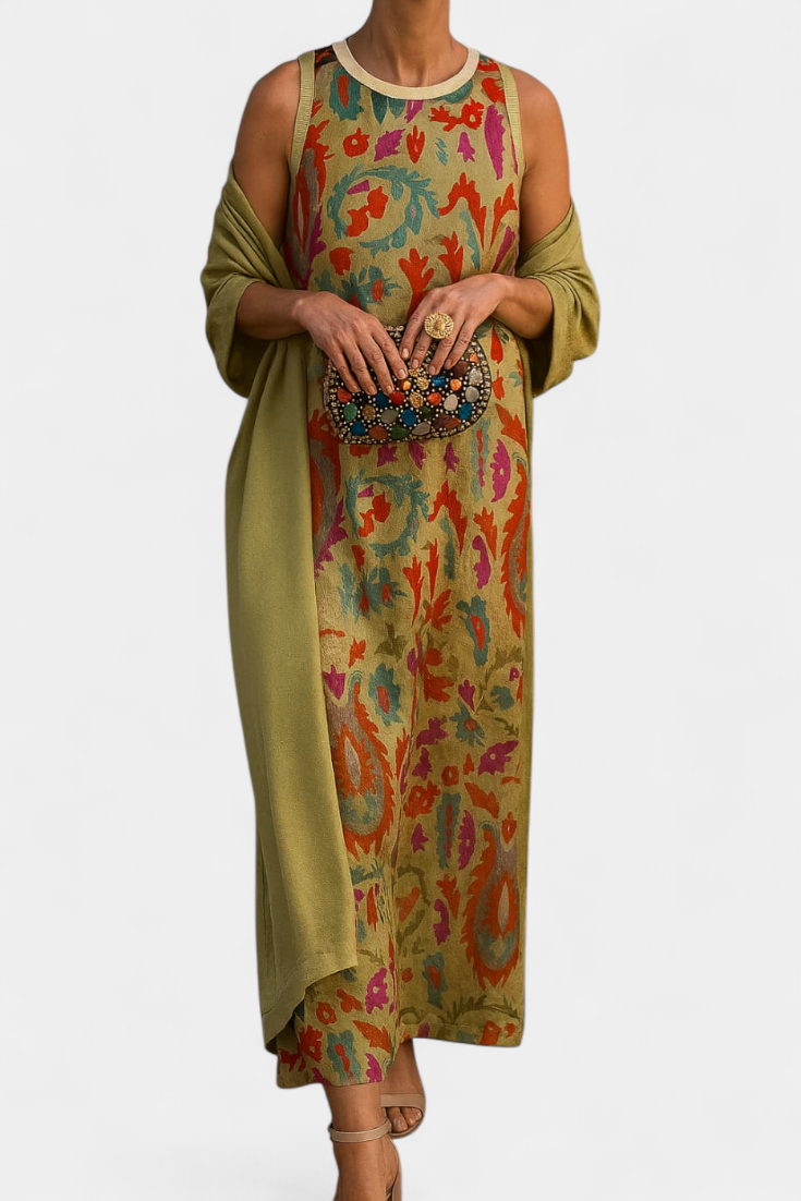 Alice Vestido de Noche con Stola Elegante