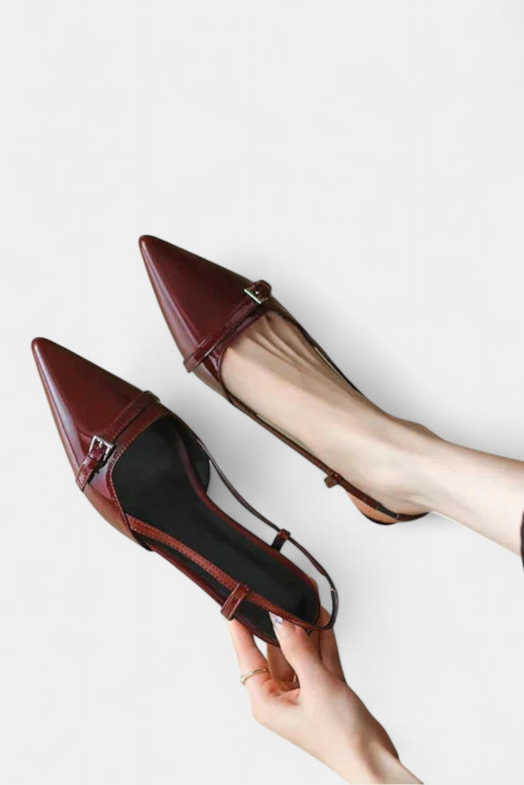 Tiana Mary Janes Slingback de Punta Afilada