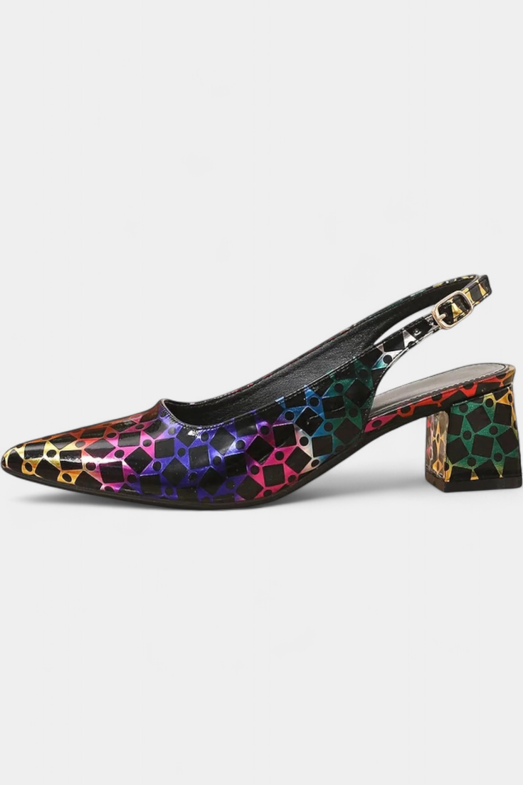 Karthleen Tacones Gruesos con Estampado Geométrico