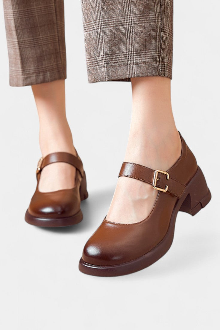 Kailyn Zapatos Mary Jane de Cuero