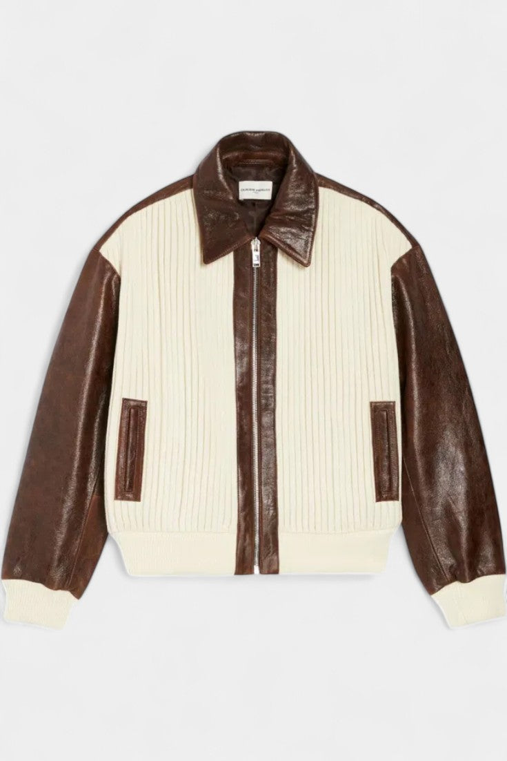 Chaqueta de Punto con Bloques de Color