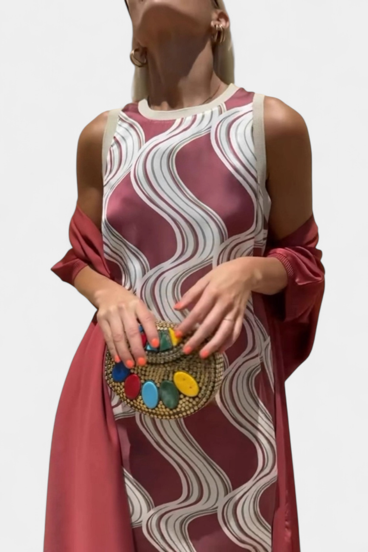 Alice Vestido de Noche con Stola Elegante