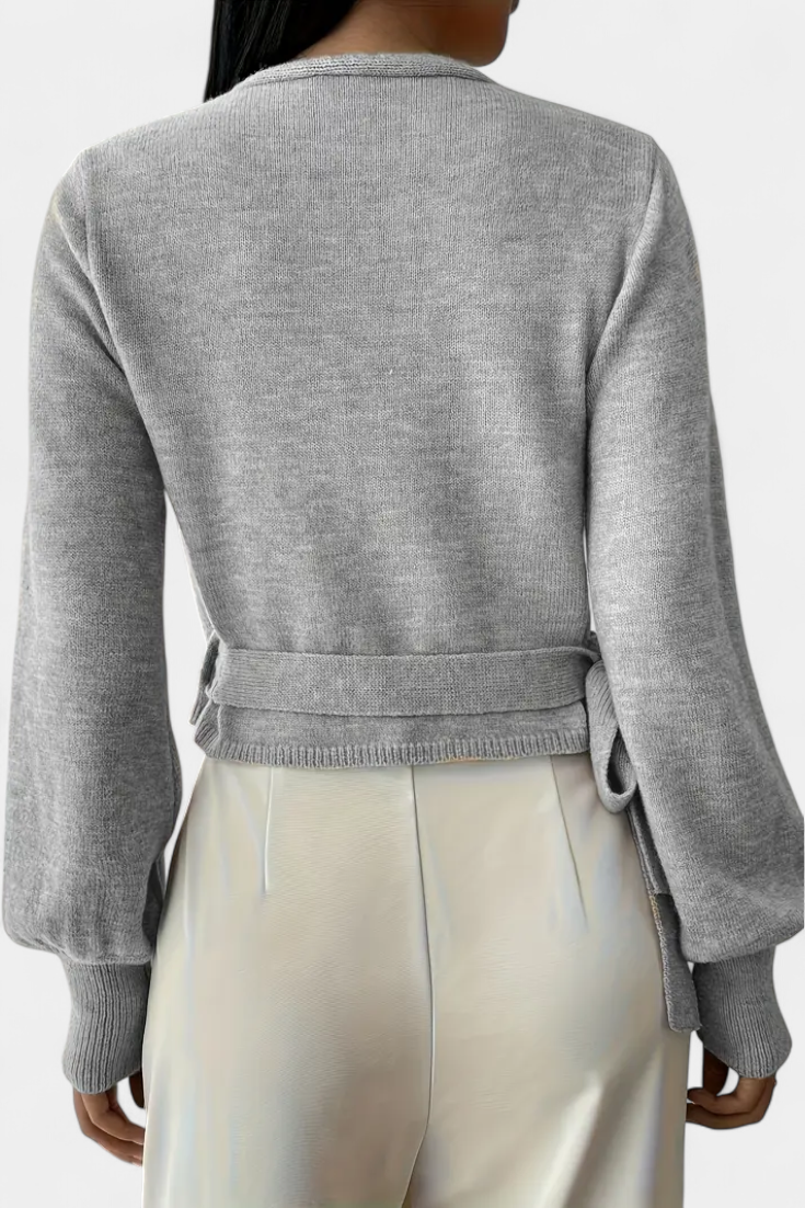 Persephone Suéter con Tirantes Cruzados y Cuello en V