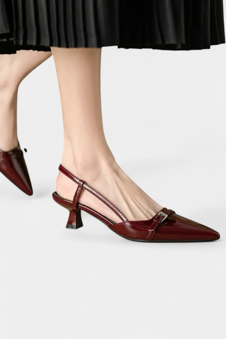 Tiana Mary Janes Slingback de Punta Afilada