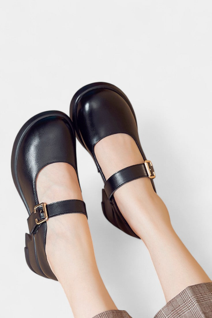 Kailyn Zapatos Mary Jane de Cuero