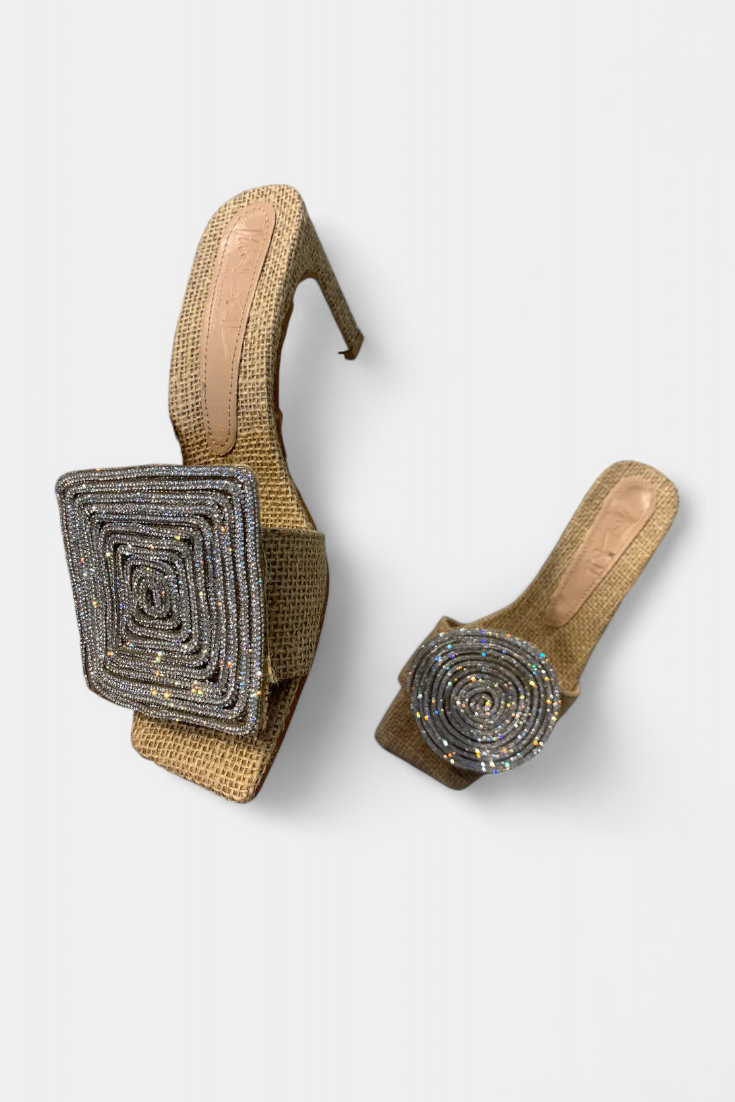 Rita Sandalias Redondas y Cuadradas con Tacón