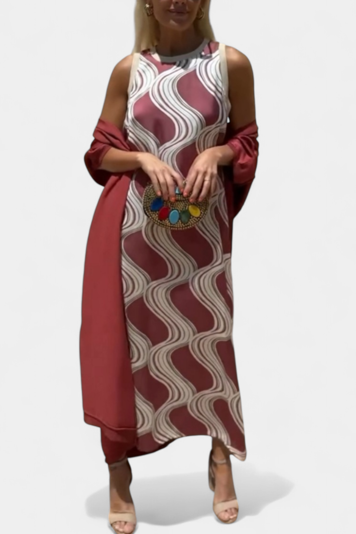 Alice Vestido de Noche con Stola Elegante