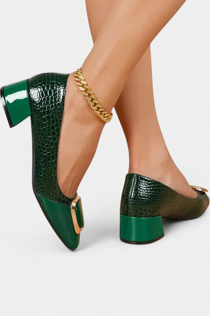 Alessandra Sandalias Ortopédicas de Tacón Bajo con Punta Cerrada