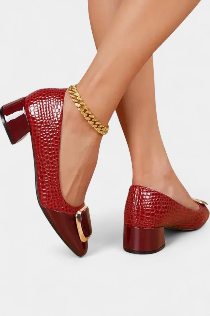 Alessandra Sandalias Ortopédicas de Tacón Bajo con Punta Cerrada