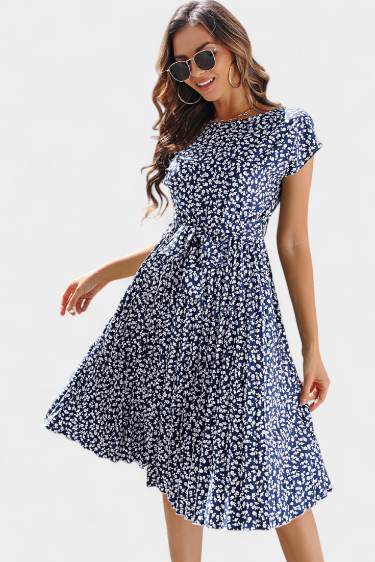 Galilea Vestido Midi Floral de Inspiración Campestre