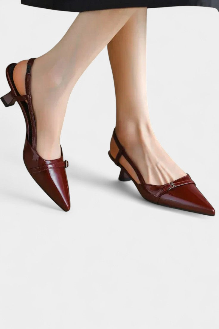 Tiana Mary Janes Slingback de Punta Afilada