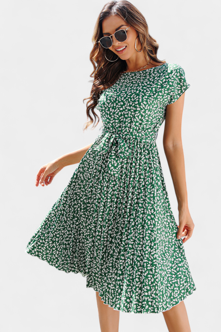 Galilea Vestido Midi Floral de Inspiración Campestre