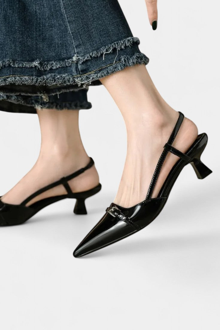 Tiana Mary Janes Slingback de Punta Afilada