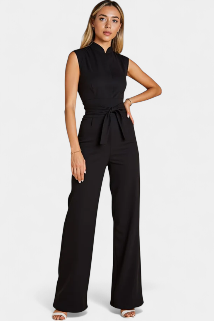 Ela Mono Sin Mangas de Corte Acampanado