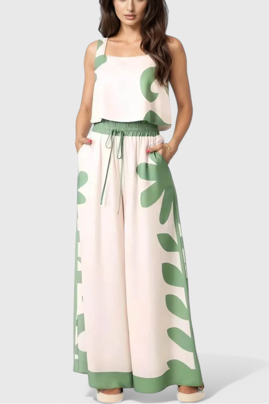 Serafina Conjunto Sin Mangas Floral Boho