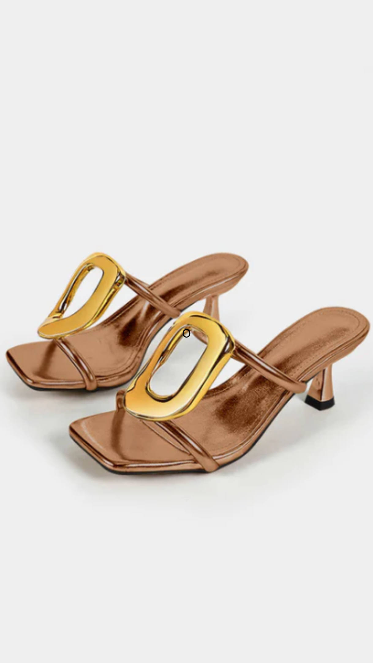 Tacones Metálicos de Punta Cuadrada